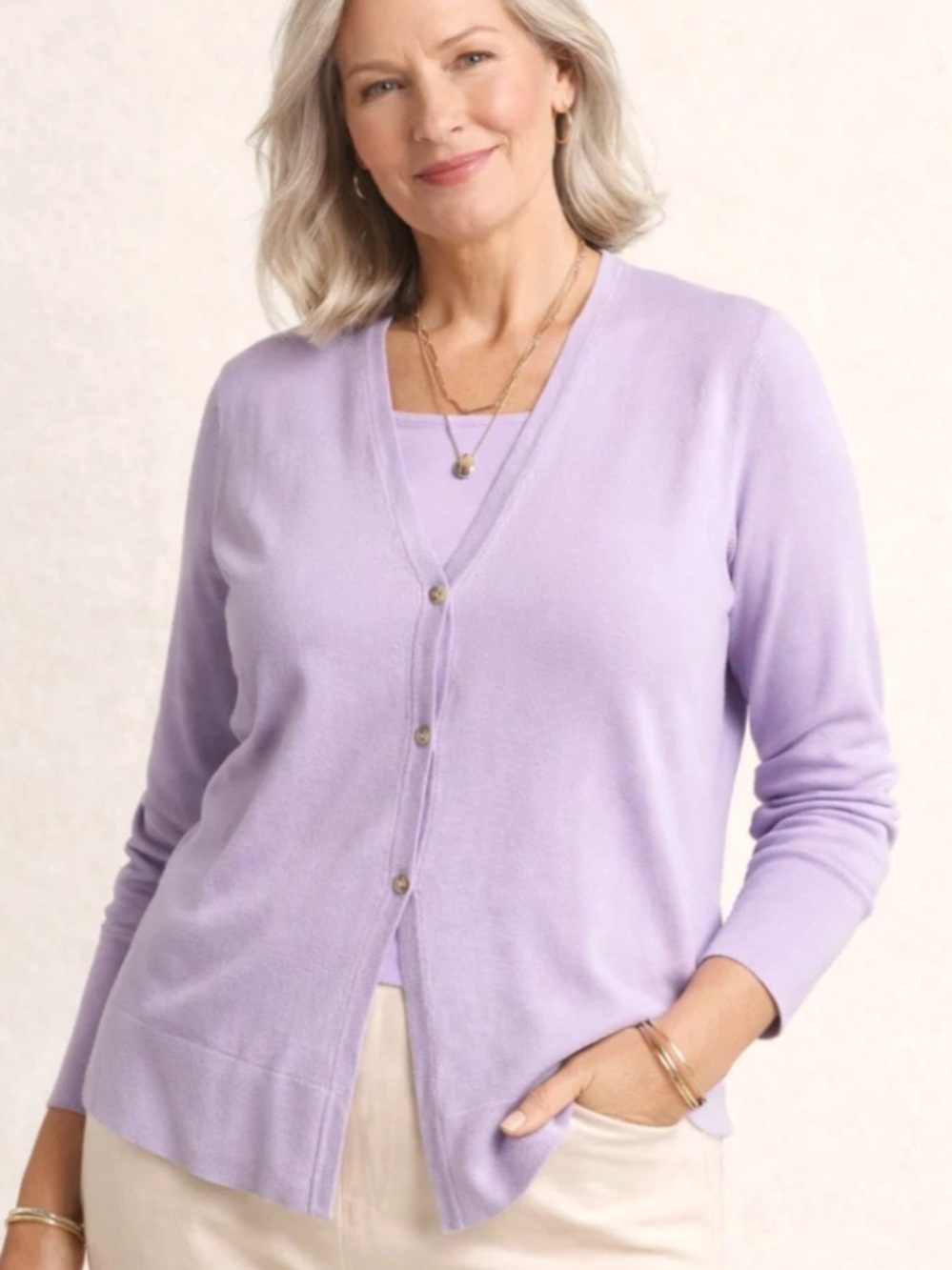 NWT J Jill Cardigan in Lavender Size Small